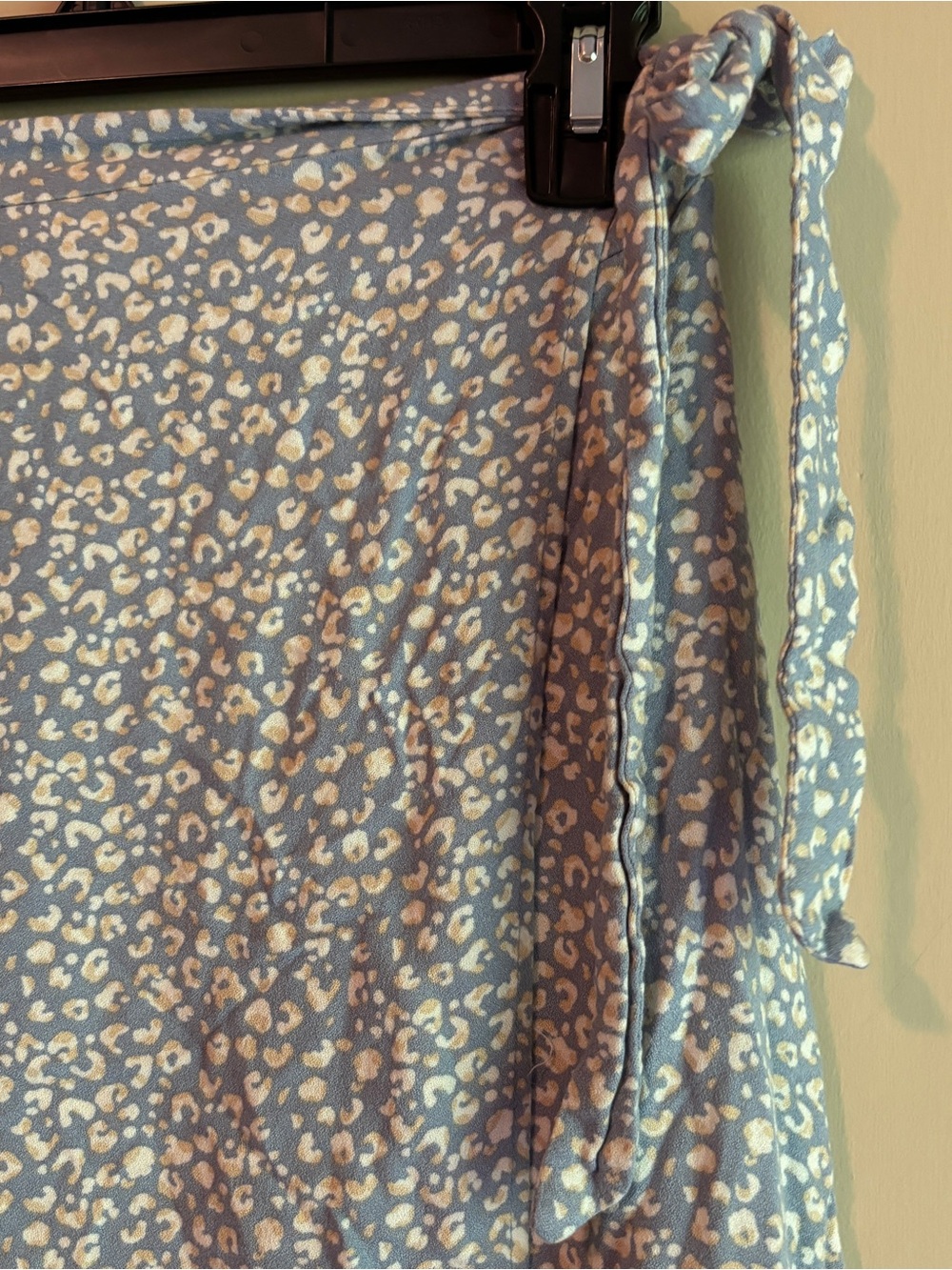 Blue Floral Wrap Skirt - Picture 2 of 6